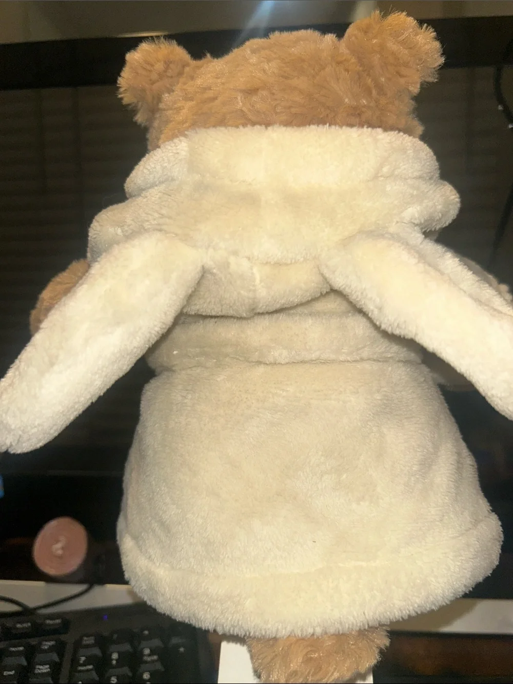 Jellycat Tan Bear in Cream Robe Plush